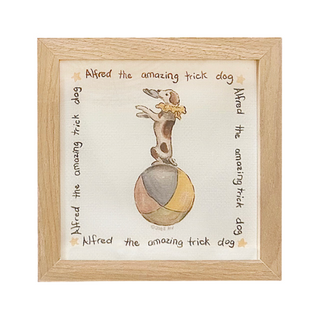 Circus Pastel Dog Balancing