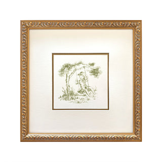 Toile: Child Swinging in Green